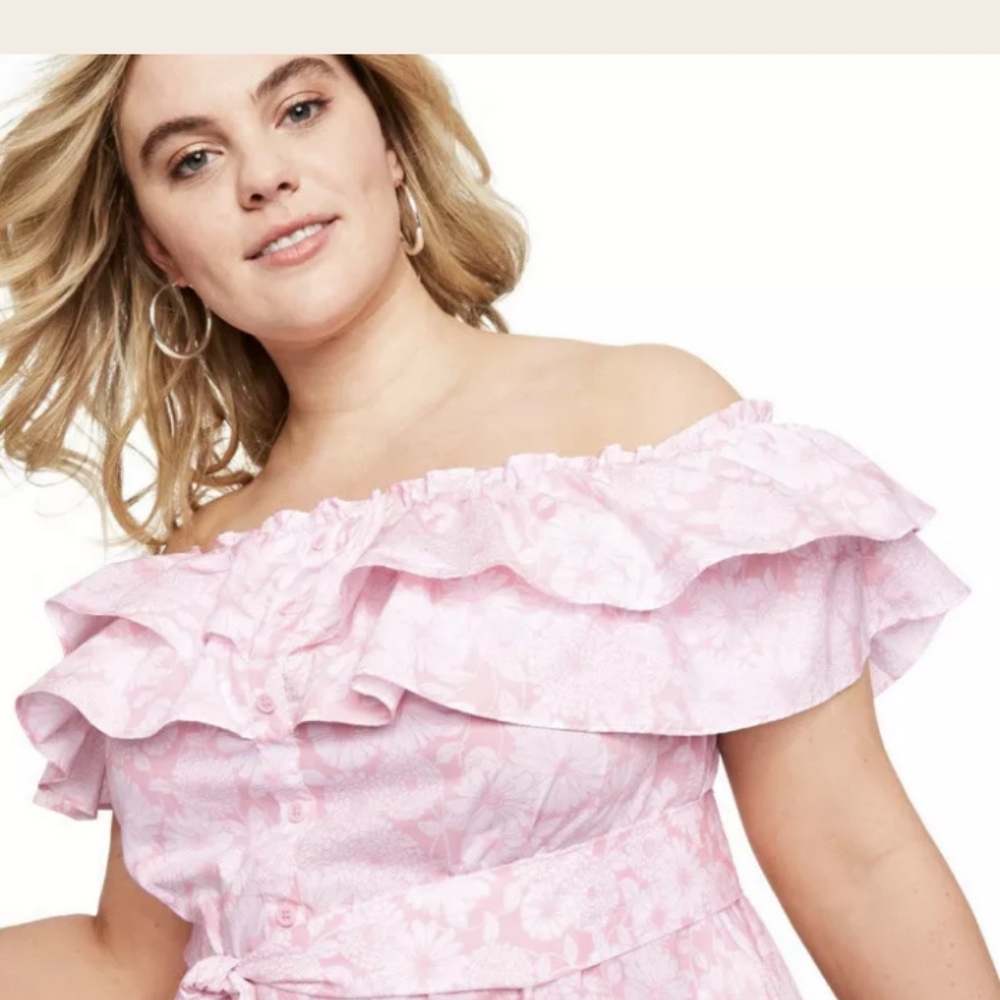Lisa Marie Hernandez for Target Pink Floral Ruffle